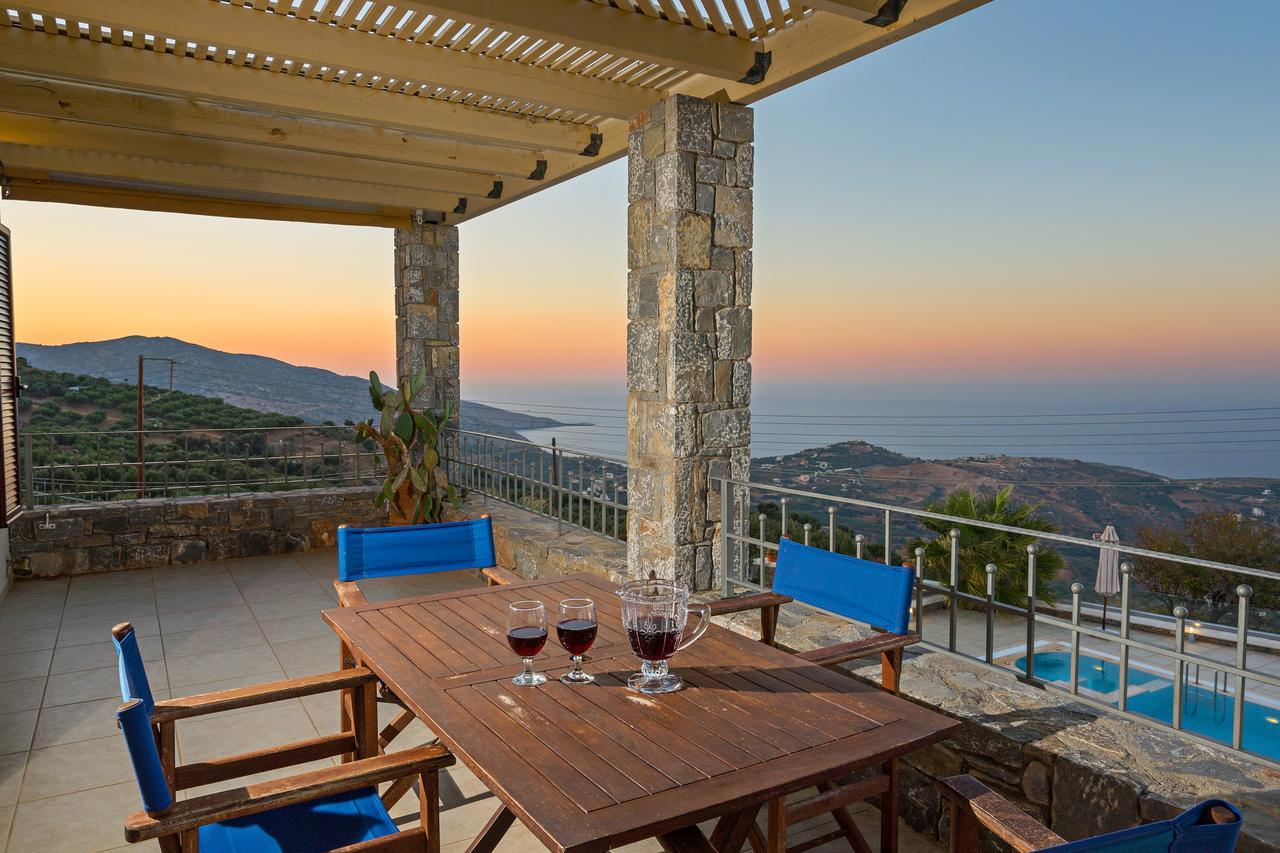 Sea Views At Villa Anemomylos With Heated Pool, Ping Pong And Tennis Agia Pelagia  Exterior foto