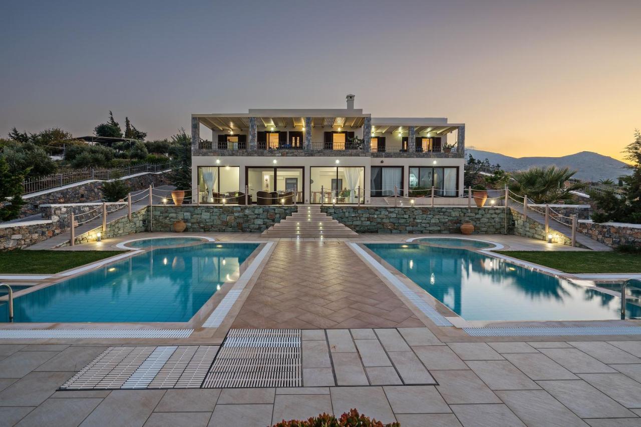 Sea Views At Villa Anemomylos With Heated Pool, Ping Pong And Tennis Agia Pelagia  Exterior foto